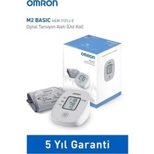 Omron M2 Basıc HEM-7121J-E Üst Koldan Ölçer Dijital Tansiyon Aleti+ Omron Tansiyon Aleti Adaptör HNP-CM01