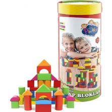 Playwood  100 Parça Renkli Ahşap Blok
