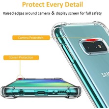 Smart Tech Samsung Galaxy S10 Shock Absorbing Darbe Emicili Şeffaf Silikon Kılıf