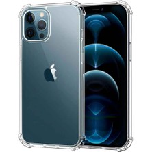 Smart Tech Apple iPhone 12 Pro Max Shock Absorbing Darbe Emicili Şeffaf Silikon Kılıf