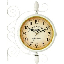 Vonluxe Radyo Duvar Saati Çift Taraflı Tasarım, 33 x 32 cm (Yurt Dışından)