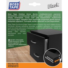 Boss Tape Yapışkanlı Siyah Masa Mobilya Kenar Bandı