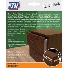 Boss Tape Yapışkanlı Koyu Kahve Masa Mobilya Kenar Bandı 5 metre