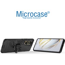 Microcase Huawei Nova 10 Batman Serisi Yüzük Standlı Armor Kılıf - Siyah AL3349