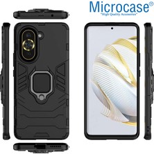 Microcase Huawei Nova 10 Batman Serisi Yüzük Standlı Armor Kılıf - Siyah AL3349