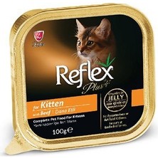 Reflex Plus Dana Etli Jöle Içinde Et Parcacıklı Yavru Kedi Konservesi 100 gr