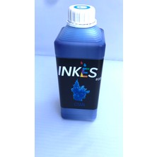 Inkes Eco Pro/s Eco Solvent Inkjet Cyan Baskı Mürekkebi 1lt