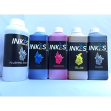 Inkes Eco Pro/s Eco Solvent Inkjet Cyan Baskı Mürekkebi 1lt