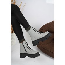 Osso Hakiki Deri Gri Kadın Postal Bot 222108208