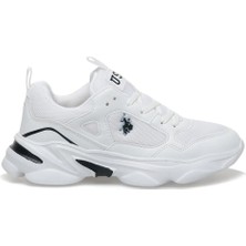 U.S. Polo Assn. Kadın Spor Ayakkabı Beyaz Renk Düz Topuklu Rahat Kullanım İçin Tasarlandı