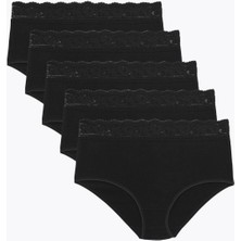 Marks & Spencer 5'li Dantel Detaylı Full Brief Külot Seti