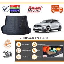 Born Garage Bagaj Havuzu T-Roc 2019-2021 3D Tam Uyumlu Kauçuk