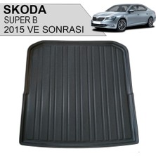 Born Garage 2021 Skoda Superb Bagaj Havuzu Tam Uyumlu Kauçuk