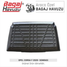 Born Garage 2022 Opel Corsa F Bagaj Havuzu 3D Uyum Kokusuz Kauçuk