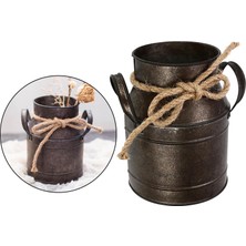 Remiel Dekoratif Kova Saksı Retro Çiçek Vazo Bahçe Bitki Flowerpot (Yurt Dışından)