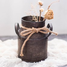 Remiel Dekoratif Kova Saksı Retro Çiçek Vazo Bahçe Bitki Flowerpot (Yurt Dışından)