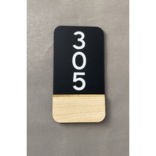 Yönline Meşe Serisi Siyah Mat Basic Kapı Numarası