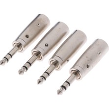 Beloving 4 Paket Xlr Erkek Fişi 3 Pin ile 6.35 mm. Stereo Jak Fişi Mikrofon Adaptörü (Yurt Dışından)