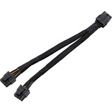 Beloving Gpu Pcıe 8 Pin Dişi - Çift 2x 8 Pin (6+2) Erkek Kablo Uzatma 20 cm. (Yurt Dışından)