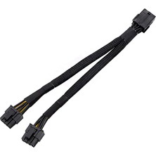 Beloving Gpu Pcıe 8 Pin Dişi - Çift 2x 8 Pin (6+2) Erkek Kablo Uzatma 20 cm. (Yurt Dışından)