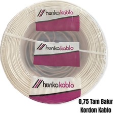 Hünka Kablo 2x0.75 Tam Bakır Kablo 100 Mt
