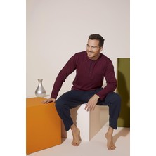 Kly 9210 Erkek Midi Yaka Pijama Takım