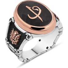 Amberkan Mineli Elif-Vav Erkek Yüzük
