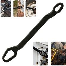 Badem10 Evrensel Çift Ağızlı Kendinden Sıkma Çok Amaçlı Anahtar Çelik Ingiliz Torx Cırcır Anahtarı Siyah 8-13 / 14-22 mm