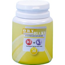 ORY D3 K2 Vitamini Dil Altı Takviye Edici Gıda 30 Tablet