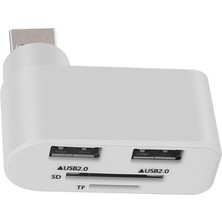 Yeajion USB Hub Ayrıştırıcı Abs Adaptör Tf Kart Okuyucu Dizüstü Bilgisayar Defteri Beyaz (Yurt Dışından)