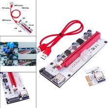Yeajion Pcı-E Yükseltici Kartı 1x Ila 16X Uzatma Genişletici Madenci Kırmızı Beyaz (Yurt Dışından)