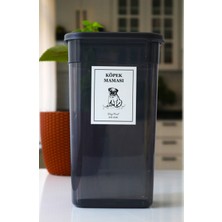 Dem Home Köpek Maması Saklama  Kabı 3,2 Lt. Antrasit Renk Plastik Düzenleyici