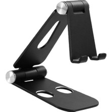 Tamamen Katlanabilir Masa Telefonu Standı Dock Tablet Tutucu Masa Braketi Siyah (Yurt Dışından)