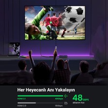 Ugreen 8k 60HZ Örgülü HDMI 2.1 Uzatma Kablosu 1 Metre