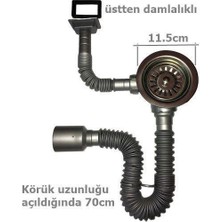 Maller Business Çöpmak Kapalı Taşmalı Körüklü Evye Sifonu 50 Mm