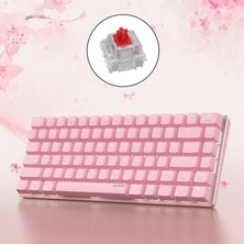 Yeajion Gazechimp Pembe Oyun Kablolu Klavye 82 Keys Masaüstü Için Mini Kompakt (Yurt Dışından)