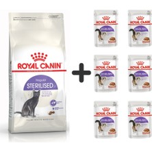 Royal Canin Sterilised Kısırlaştırılmış Kedi Maması 4 kg + 6 Adet Yaş Mama