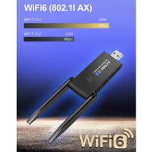 Charmant USB Wifi Adaptörü 1800MBPS Kablosuz Ağ Adaptörü Masaüstü Için Wifi (Yurt Dışından)