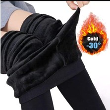 Sebura Kadın Peluş Tayt Içlik Siyah Tayt Içi Peluş Termal Tayt Içi Polar Peluş Tayt Peluş Yüksek Bel Fit Termal Tayt