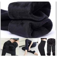 Sebura Kadın Peluş Tayt Içlik Siyah Tayt Içi Peluş Termal Tayt Içi Polar Peluş Tayt Peluş Yüksek Bel Fit Termal Tayt