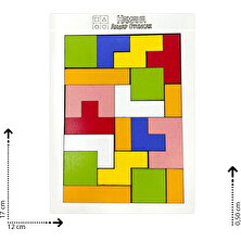 Hamaha Eğitici Ahşap Oyuncak 19 Parça Blok Tetris Zeka Oyunu