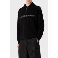 Emporio Armani Logolu Kapüşonlu Pamuklu Regular Fit Erkek  Sweat 3R1MBC 1jhsz 0999
