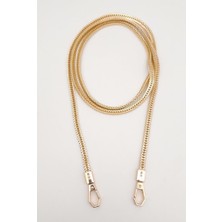 Angel Çanta Aksesuar Light Gold Renk Kancalı Zincir 125 cm Kadınlar İçin Şık Tasarım