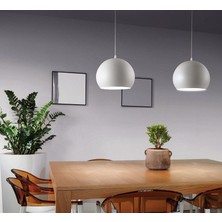 Riolight  Retro,rustik,modern Beyaz Oda,cafe Için Tekli Metal Sarkıt Avize ÇAP:20CM 1ADET Fiyatıdır