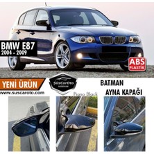 ŞüsCarOto Aksesuar Bmw E87 1 Serisi Makyajsız Kasa 2004-2009 Uyumlu Batman Yarasa Ayna Kapağı Piano Black Abs Plastik