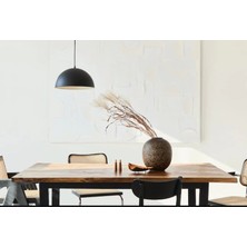 Riolight  Retro,rustik1,modern Siyah Oda,mutfak,cafeler Için Tekli Metal Sarkıt Avize ÇAP:30CM