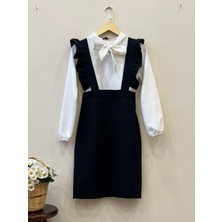 Küçüğüm Butik Lacivert Krep Salopet Etek
