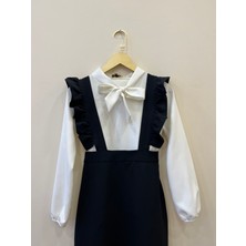 Küçüğüm Butik Lacivert Krep Salopet Etek