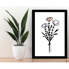 Trend Poster Siyah Çerçerve Görünümlü Duvar Tablosu Retro Ahşap Poster