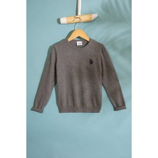 U.S. Polo Assn. Gri Erkek Cocuk Triko Kazak
